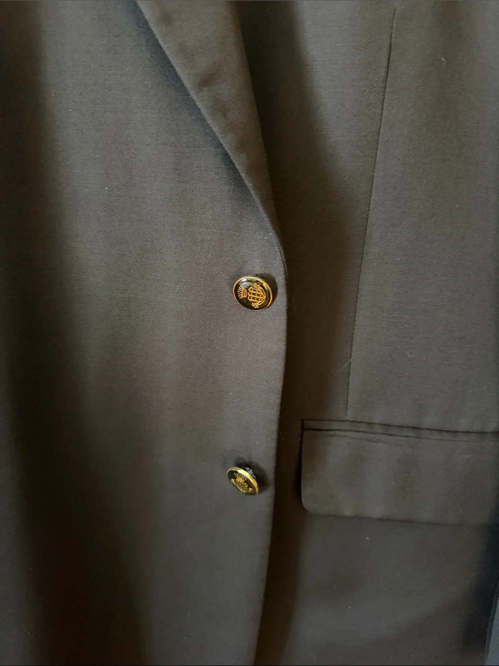 Men's Navy Blazer - Classic Two-Button Wool Sport Coat Jacket